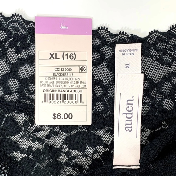 Auden Set of 3 NWT Variety Panties Hipster Lace Thong Striped Bikini - Picture 9 of 10